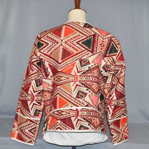 Soho New York & Company Abstract / Aztec Print Blazer. Sz XL - Picture 2 of 14